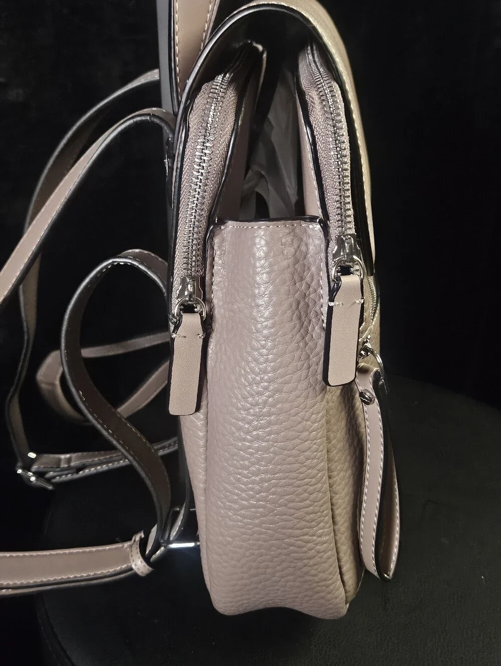 Calvin Klein Reyna Novelty Leather Flap Backpack